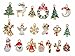 19pcs Mixed Christmas Charm Enamel Gold Toned Rhinestone Inlaying Pendant for DIY Jewelry Making Xmas Decorative Accessories by Alimitopia