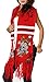 Ed Hardy Skull and Sword Rectangle Knit Scarf - Red