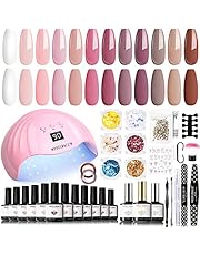Gel Nail Polish Kit with U V Light,12Pcs