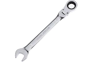 Pilida 21mm Ratcheting Wrench 12 Point Metric Flex Head Gear Wrench Rachet Box End Spanner 72 Teeth Chrome Vanadium Steel