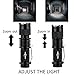 10 Pack Mini Flashlights LED Flashlight 300lm Adjustable Focus Zoomable Light (Black)