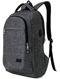 MarsBro Business Travel Water Resistant Polyester 15.6 Inch Laptop Backpack Grey