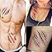 New Yisheng 10pcs Holiday party Masquerade Prank Horror Realistic Fake Bloody Wound Stitch Scar Scab Waterproof Temporary Tattoo Sticker Makeup Props