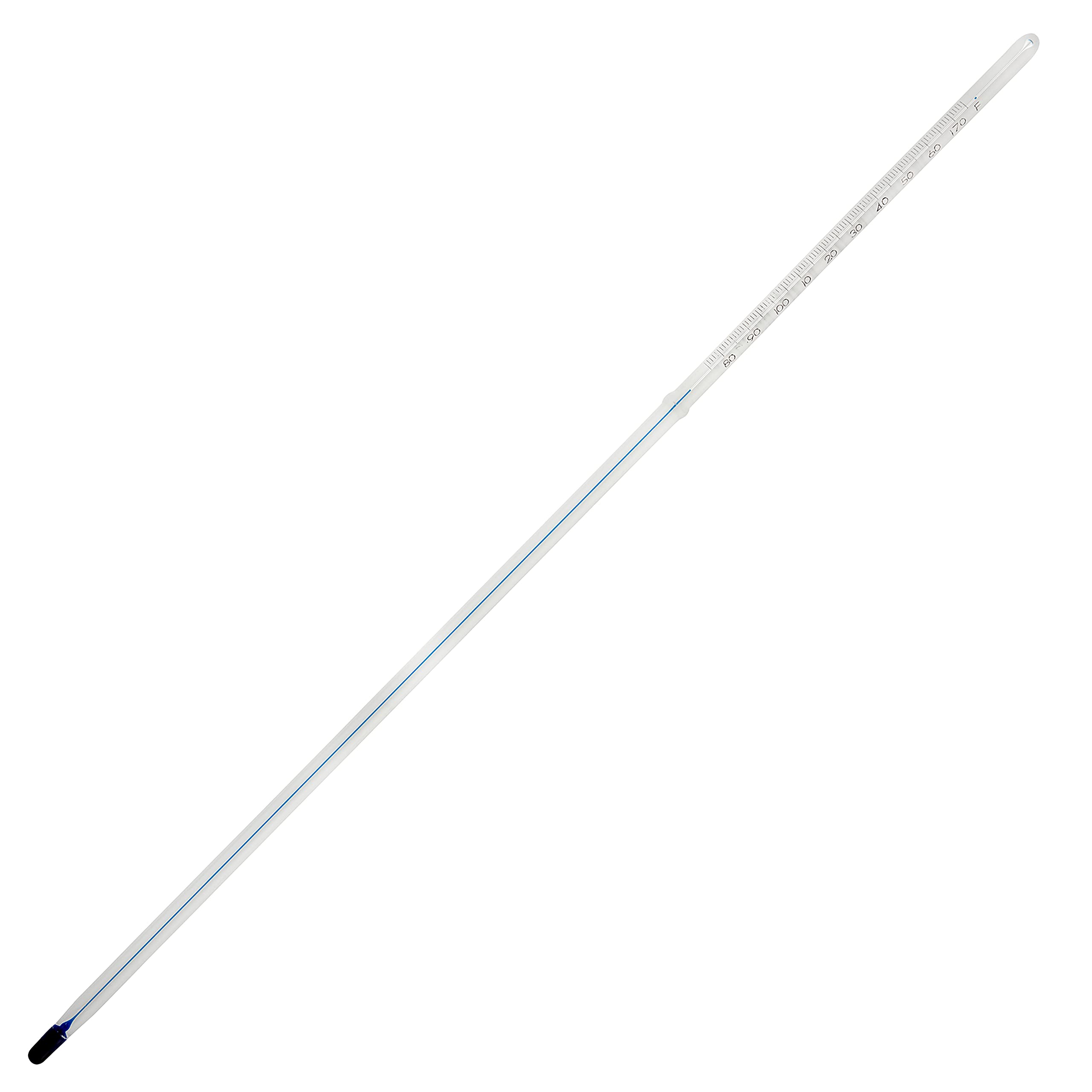H-B DURAC Plus ASTM Like Liquid-In-Glass Thermometer, 84F / Fuel Rating Orifice Tank, 249mm Immersion, 75 to 175F, Organic Liquid Fill (B60750-4400)