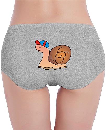 Lasong Cute Snail Women's Low-waisted Panties M Ash