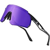 DUCO Polarized Sports Sunglasses for Men and Women Wrap Around Shades for Driving Cycling Baseball and Fishing UV400