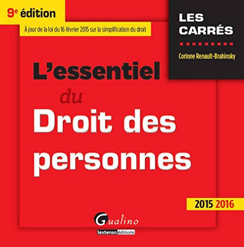 L' essentiel du droit des personnes