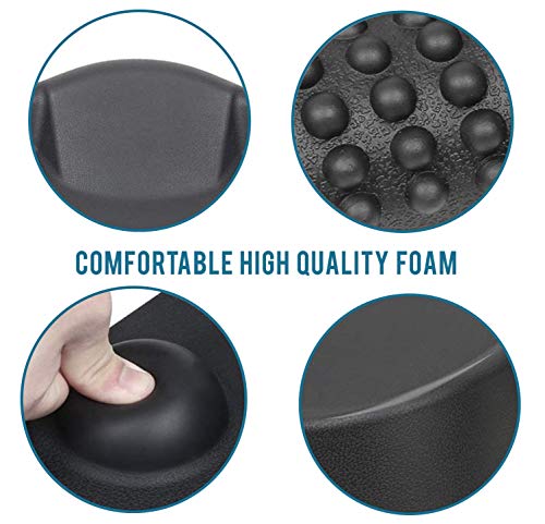 Anti Fatigue Mat Standing Desk Kitchen Floor Mats Comfort Foam Cushion For Home Office Non Skid Slip Rubber Black Ergonomic Stand Foot Massage Pad - Thumbnail 3