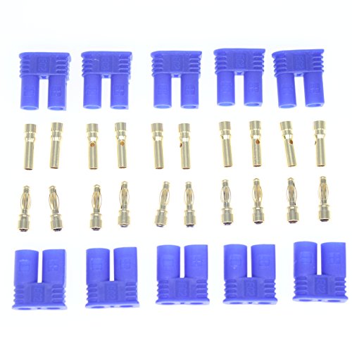5 Sets HobbyPark EC2 Connector 2mm Gold Bullet Banana Plugs Female Male RC ESC LIPO Battery Pack Electric Motor DIY