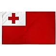 RUNADI Quality Standard Flags Tonga Polyester Flag, 3 by 5'