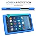 MoKo Case for All-New Amazon Fire HD 8 Tablet (7th/8th Generation, 2017/2018 Release) - [Honey Comb Series] Light Weight Shock Proof Soft Silicone Back Cover [Kids Friendly] for Fire HD 8, Blue