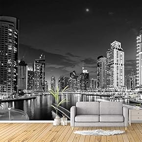 Wall Mural Charming Nightscape Removable Wallpaper Wall Sticker for Bedroom Living Room - 100x144 inches