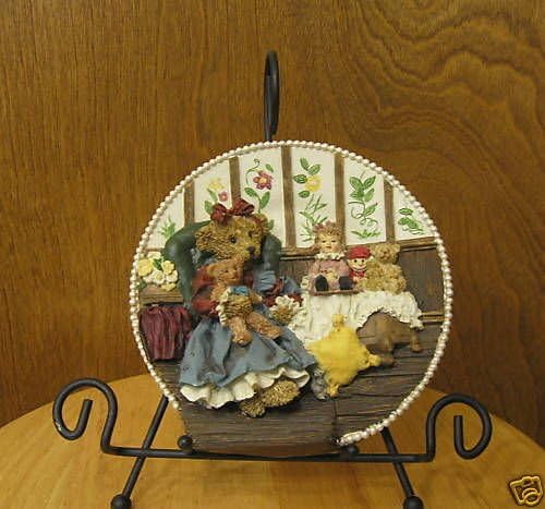 Ganz Cottage resin Collectible Plate #CC3505 by Mary Halstad "Kathy &amp; Wally - All My Friends"