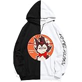 Yazkimo Unisex Hell Hotel Cosplay Color Matching Hoodies Hooded Pullover Sweatshirt Casual Shirt Demon Boss Coat Jacket