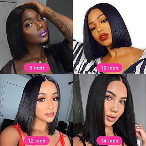 Brazilian-Virgin-Hair-Straight-Short-Bob-Lace-Front-Wigs-Human-Hair-Pre-Plucked-with-Baby-Hair-12inch-150-Density-4x4-Short-Bob-Wigs-for-Black-Women