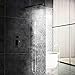 SR SUN RISE Oil Rubbed Bronze Shower System 10 Inch Brass Bathroom Luxury Rain Mixer Shower Combo Set Wall Mounted Rainfall Shower Head System Shower Faucet Rough-in Valve Body and Trim Included