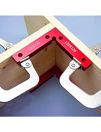 Cuadrados de posicionamiento de 90 grados, abrazaderas de aleación de aluminio en ángulo recto para carpintero de carpintero de carpintería (2 unidades)