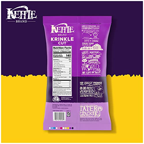 Kettle Brand Potato Chips, Krinkle Cut, Truffle Oil and Sea Salt Kettle