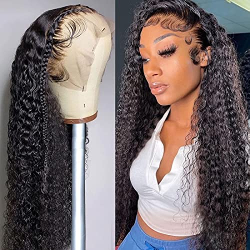 kiss love 13x4 Deep Wave Lace Front Wigs Human Hair