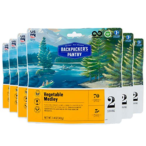 Backpacker's Pantry Vegetable Medley, 2 Servings Per Pouch (6 Count), Freeze Dried Food, 13 Grams of Protein, Vegetarian - Thumbnail 6