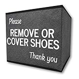 RE Goods Shoe Cover Box | Disposable Shoe Bootie Holder For Realtor Listings and Open Houses | Please Remove Or Cover Shoes Bin | Shoe Bootie Box
