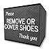 RE Goods Shoe Cover Box | Disposable Shoe Bootie Holder For Realtor Listings and Open Houses | Please Remove Or Cover Shoes Bin | Shoe Bootie Box primary