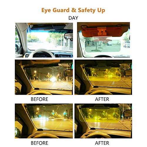 niceeshop Car Sun Visor Extension, 2018 Version 2 in 1 HD Day and Night Car Windshield Visor Eye Protector with Anti-UV/Anti-Dazzle/Anti-Glare Windshield Extender