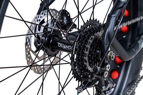 CHRISSON Fat Three Fatbike Mountainbike, 26 inch, zwart-rood, hardtail Fat Tyre mountainbike, fiets met 4,0 dikke banden… - Image 8