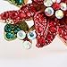Boderier Christmas Xmas Crystal Flower Brooch Pin for Men Women Clothing Decoration Brooches Gift (Flower)