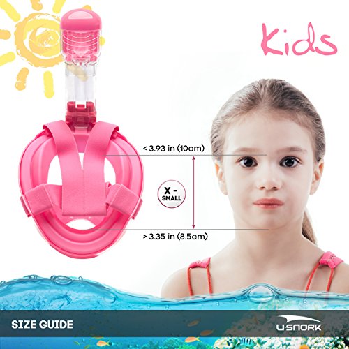 Full Face Snorkel Mask for Kids and Adults Snorkel Set with 4 Bonus
