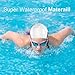 6 Pieces Waterproof Swimming Cap Silicone Swim Caps for Men and Women Supplies, Black, White and Gray