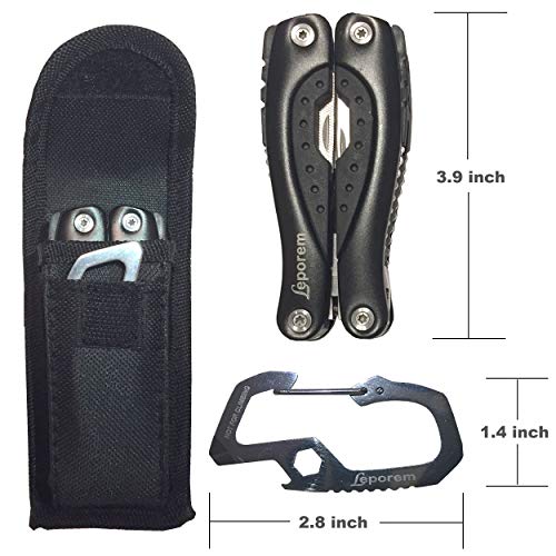 Multi Tool - 15 in 1 Premium Multitool, Multifunction Pocket Stainless Steel Knife Super Tool Set, Folding Saw, Wire Cutter, Pliers, Sheath, Multi Purpose Tools, Survival, Camping, Hunting, Fishing