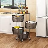 STYLIFING 4 Tier Rotating Multi Layer Kitchen Shelf