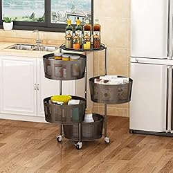 STYLIFING 4 Tier Rotating Multi Layer Kitchen Shelf