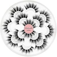 Veleasha 5D Faux Mink Lashes Handmade False Eyelashes 7 Pairs