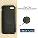 iPhone 7 Case, ROCK [Carbon Fiber] - [Light Thin Cover] [Non Slip] [Fingerprint Free] Case For Apple iPhone 7 - Black