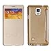 For Samsung Galaxy Note 4 Case, FLOVEME [Slim Fit] [Open View Window] [Smart Slide Free Touch] Premium Ultra Thin PU Leather Flip Pouch Folio Clear Back Cover Holder - Gold