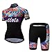MILOTO Women's Cycling Jersey Reflective Shirt Padded Shorts Set