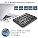 UPWADE Wireless Numeric Keypad, 2.4G 18-Key USB Financial Numpad for Laptop Tablet Desktop PC Computer