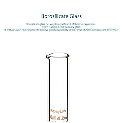 StonyLab 3-Pack Borosilicate Glass 10ml Heavy Wall