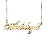 HUAN XUN 18K Gold Plated Name Necklace Ashlyn