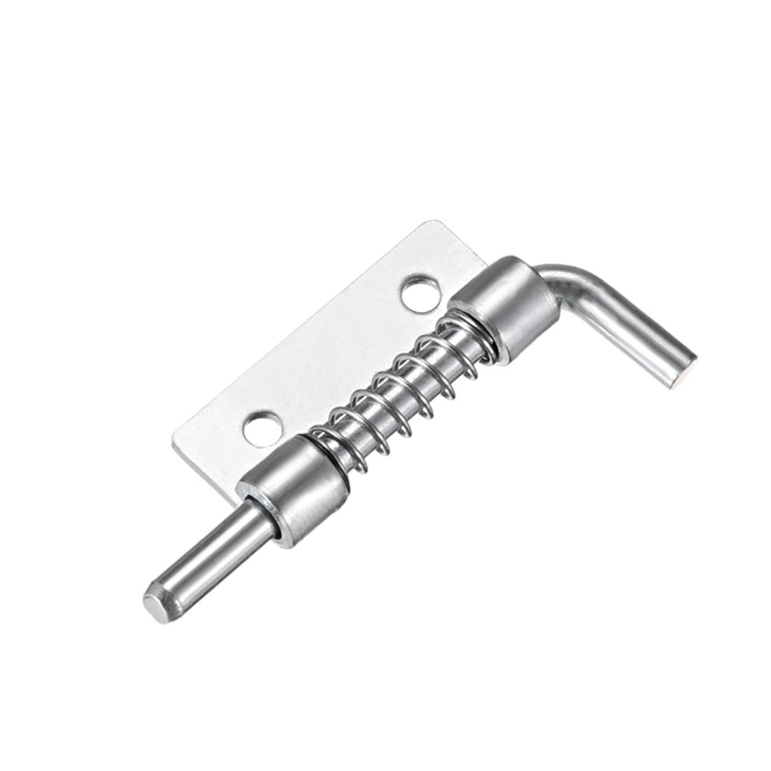 sourcing map 10pcs Carbon Steel Lock Bolt Spring Loaded Pin Latch 56mm Long (Right)