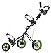 CaddyTek SuperLite Deluxe Golf Push Cart, Black/Green