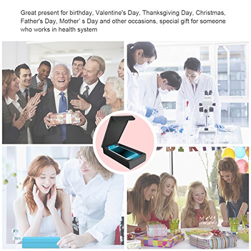 Smart Phone UV Sanitizer Portable UV Light Cell Phone Sterilizer Cleaner Aromatherapy Function Disinfector with USB Charging for iPhone Android Smart Phone Toothbrush Jewelry Watches (Black)