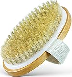 Dry Body Brush - 100% Natural Bristles - Cellulite Treatment, Increase Circulation and Tighten Skin. (Pack of 1)