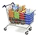 Cart Bags for Trolley Pack Of 4 with Insulated Cooler Bag - Eco Friendly Reusable Grocery Bags Perfect For Shopping Carts - Detachable, Foldable & Reusable!