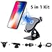 Wireless Car Charger Kit, CoolHoppe Fast Car Mount Charger, 5 in 1 Adjustable Gravity Air Vent Phone Holders for iPhone X, iPhone 8, iphone 8 Plus Galaxy Note 8, S8, S8+, S7, S7 edge and Qi Devices …