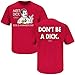 Nebraska Football Fans. Don't Be a Dick Red T-Shirt (S-3X)