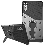 Sony Xperia XZ / XZs Case, Remex Heavy Duty Shockproof Dual Layer Hybrid Armor Defender Full Body Protective Cover with 360 Degree Rotating Kickstand for Sony Xperia XZ / XZs