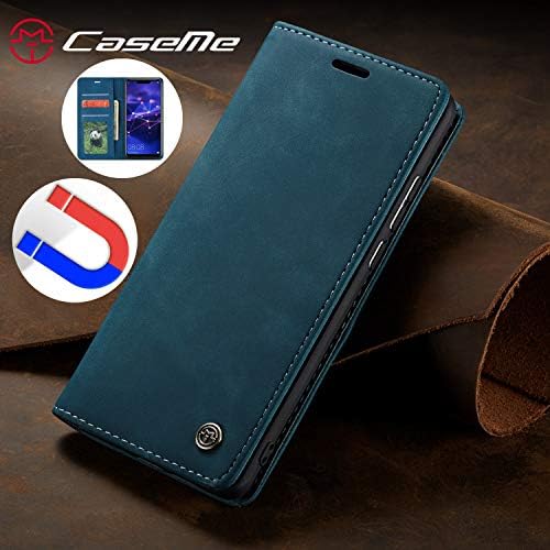 Compatible with Samsung Galaxy A70 (2019) Wallet Case Cover, Magnetic Stand View Premium Cowhide Leather Flip Cover Purse Book Style with ID & Credit Card Slots Pockets for Samsung Galaxy A70(2019)